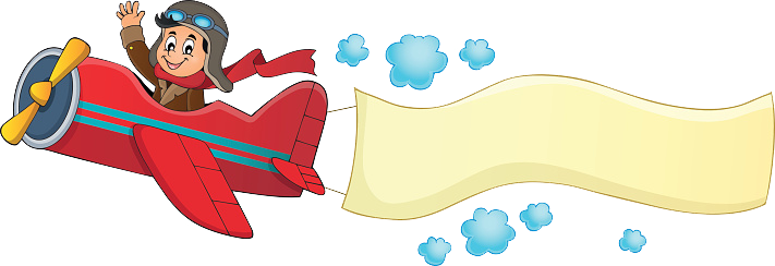 Picture of an airplane zooming across the screen